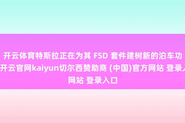 开云体育特斯拉正在为其 FSD 套件建树新的泊车功能-开云官网kaiyun切尔西赞助商 (中国)官方网站 登录入口