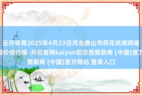 云开体育2025年4月23日河北唐山市荷花坑阛阓磋商解决有限公司价钱行情-开云官网kaiyun切尔西赞助商 (中国)官方网站 登录入口
