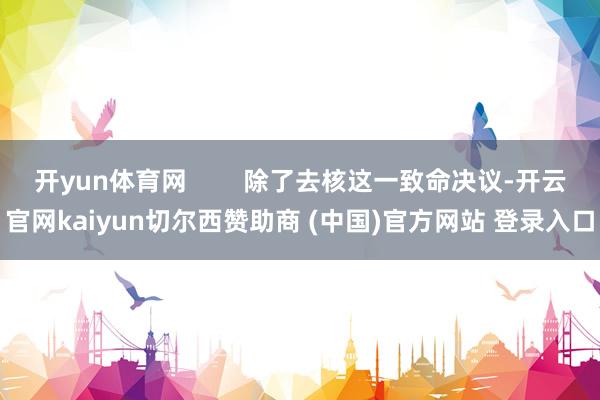 开yun体育网        除了去核这一致命决议-开云官网kaiyun切尔西赞助商 (中国)官方网站 登录入口
