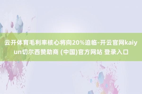 云开体育毛利率核心将向20%迫临-开云官网kaiyun切尔西赞助商 (中国)官方网站 登录入口