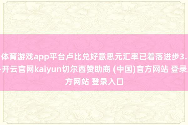 体育游戏app平台卢比兑好意思元汇率已着落进步3.5%-开云官网kaiyun切尔西赞助商 (中国)官方网站 登录入口